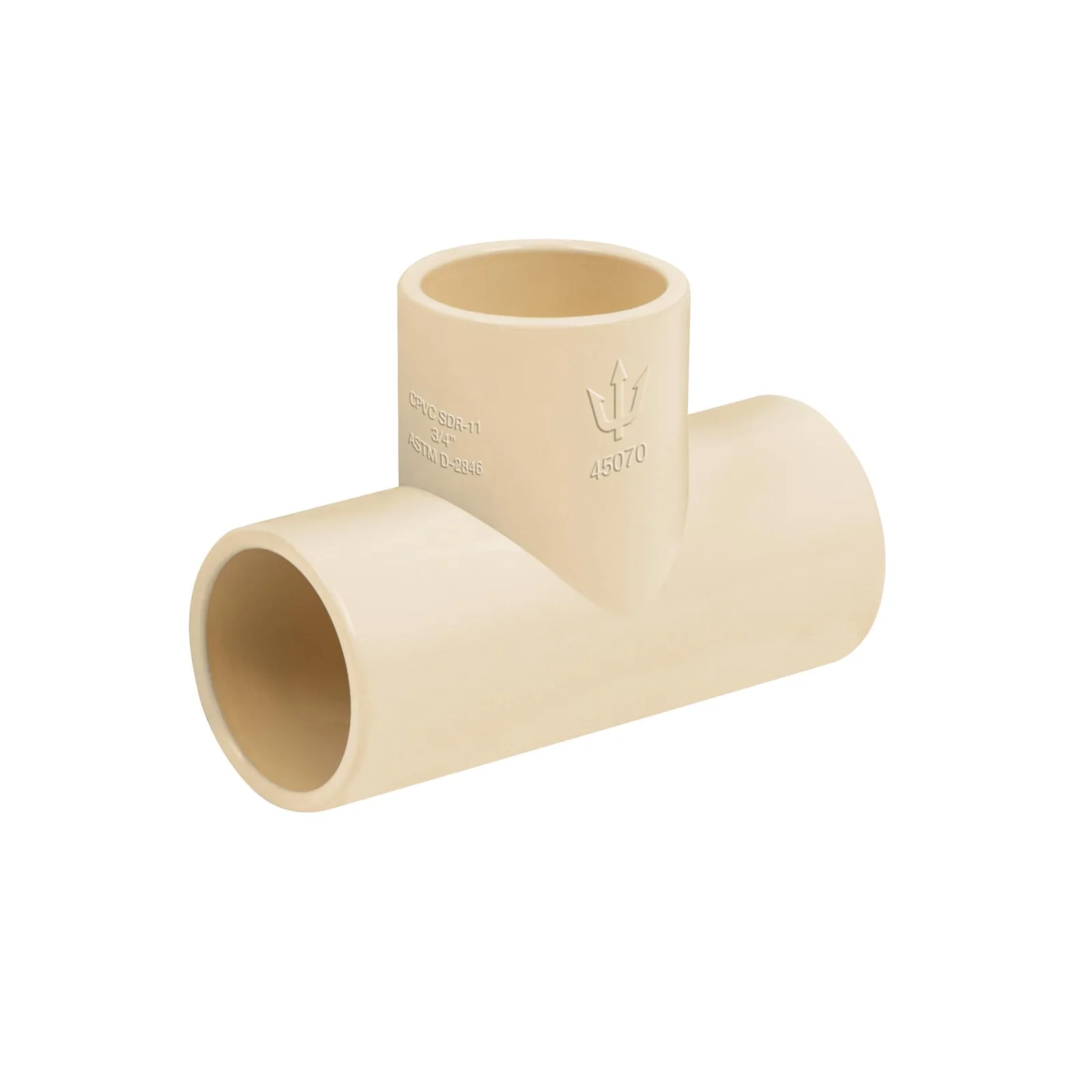 Tee sencilla de CPVC de 3/4"