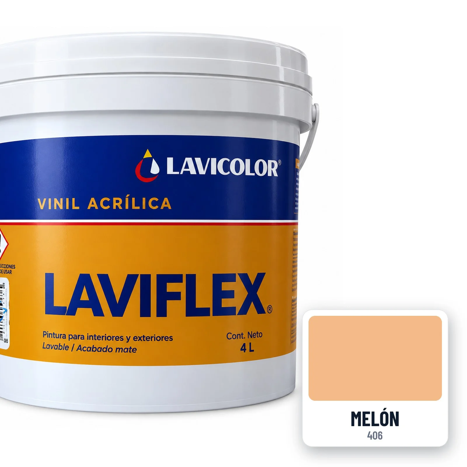 Pintura vinílica Laviflex Melón 4 L