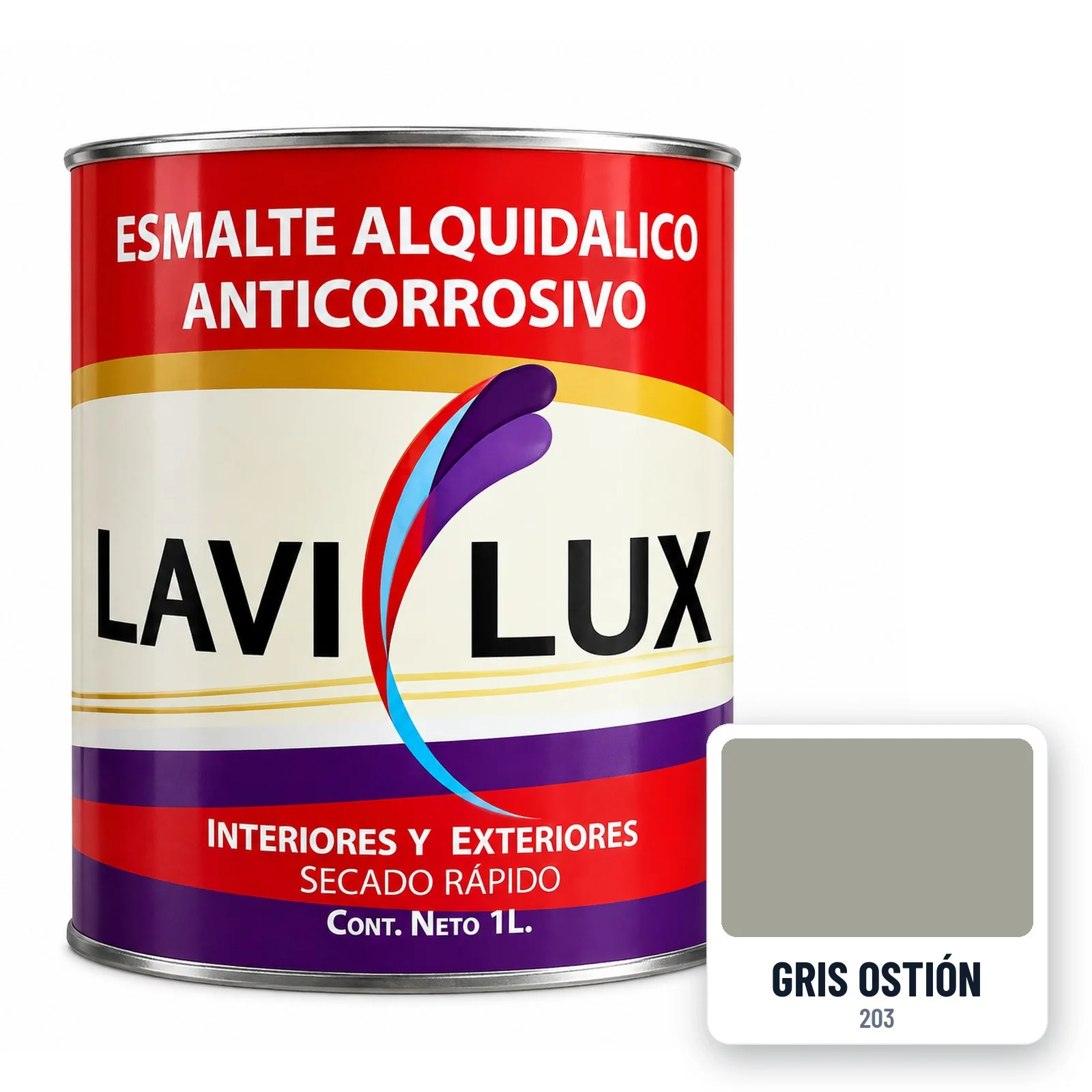 Esmalte Lavilux Gris ostión 1 L