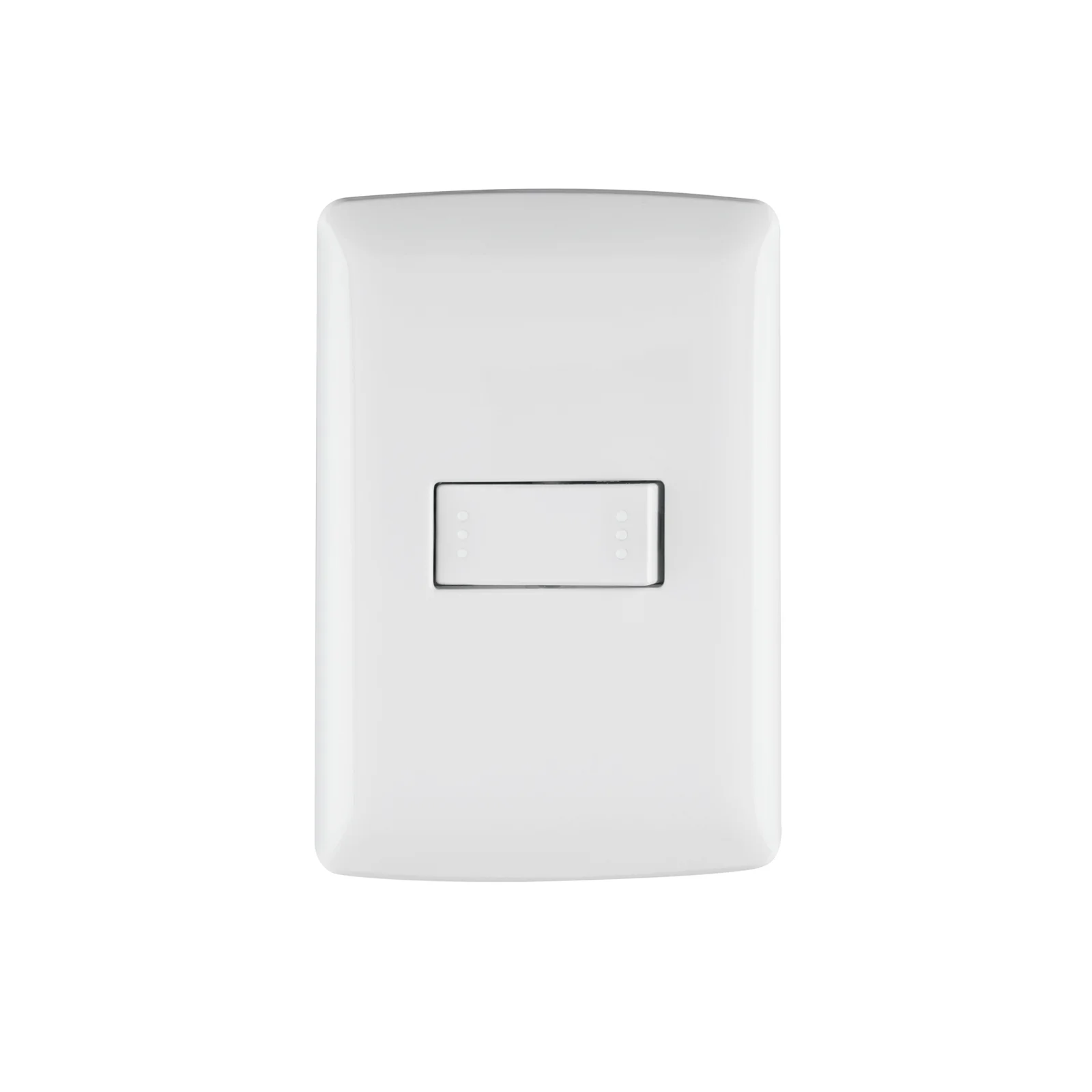 Placa armada 1 interruptor escalera, blanco, línea Italiana