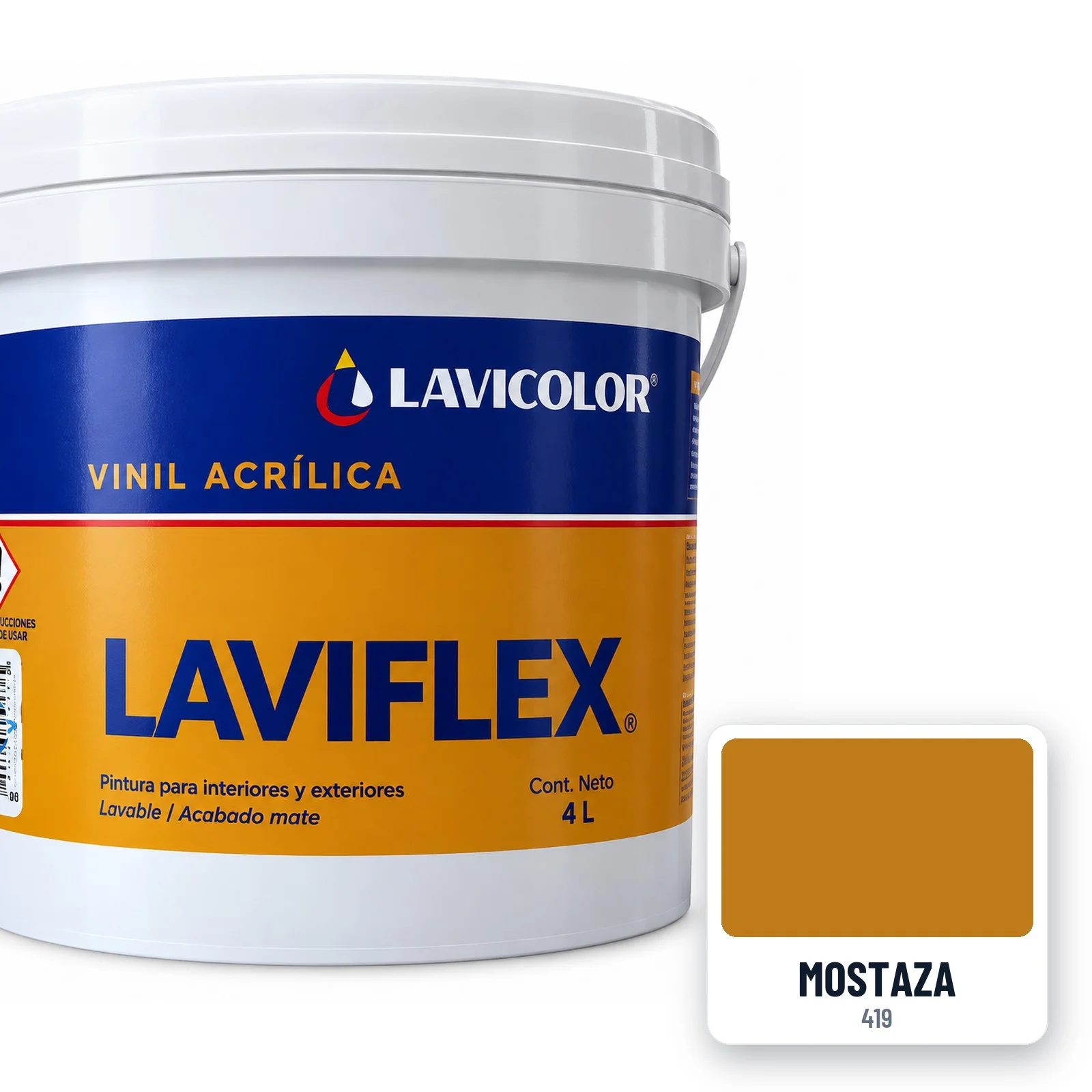 Pintura vinílica Laviflex Mostaza 4 L
