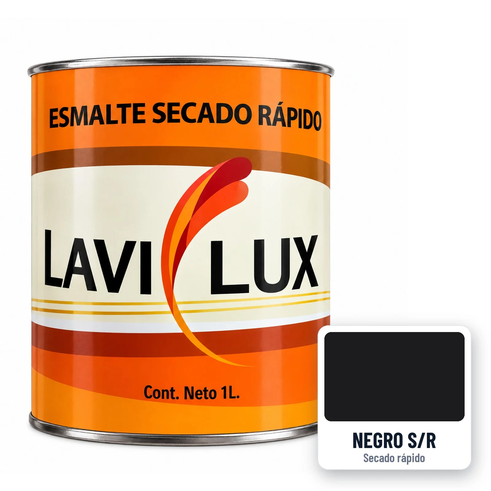 Esmalte secado rápido Lavilux Negro 1 L