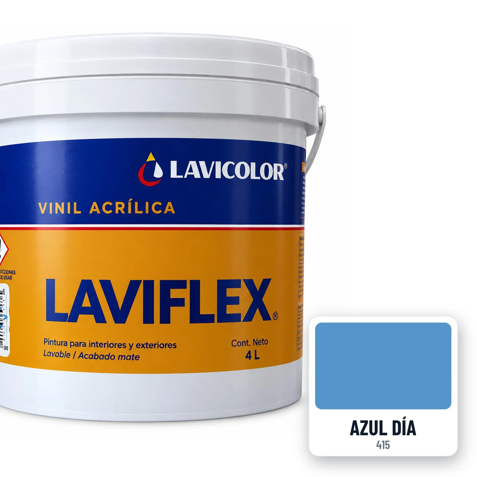 Pintura vinílica Laviflex Azul día 4 L