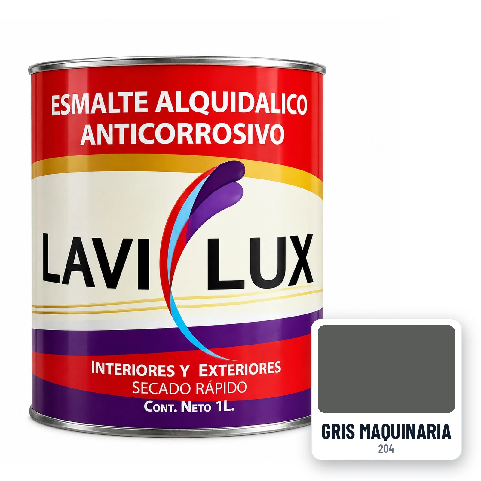 Esmalte Lavilux Gris maquinaria 1 L